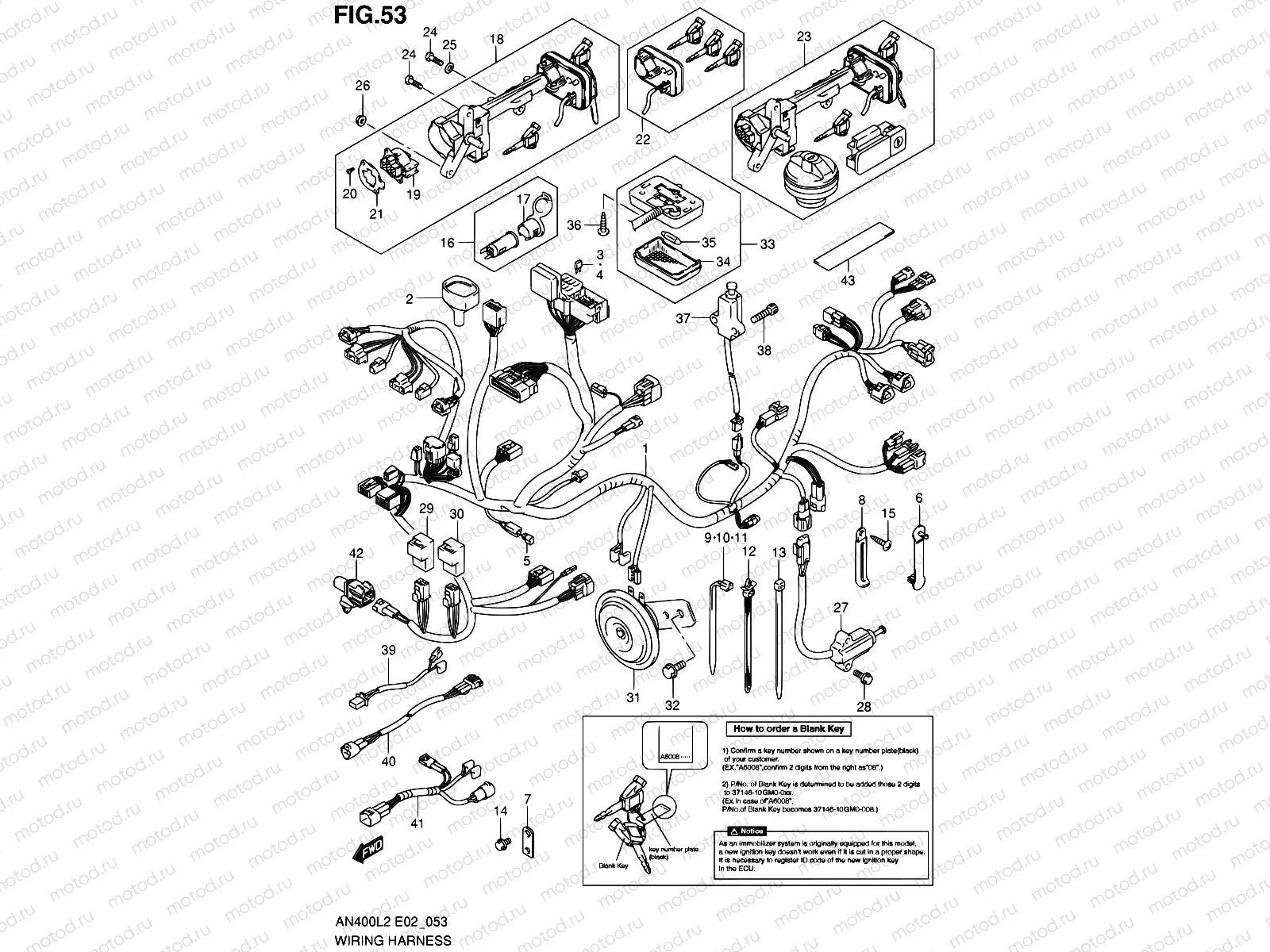 53 - WIRING HARNESS (AN400L2 E02)