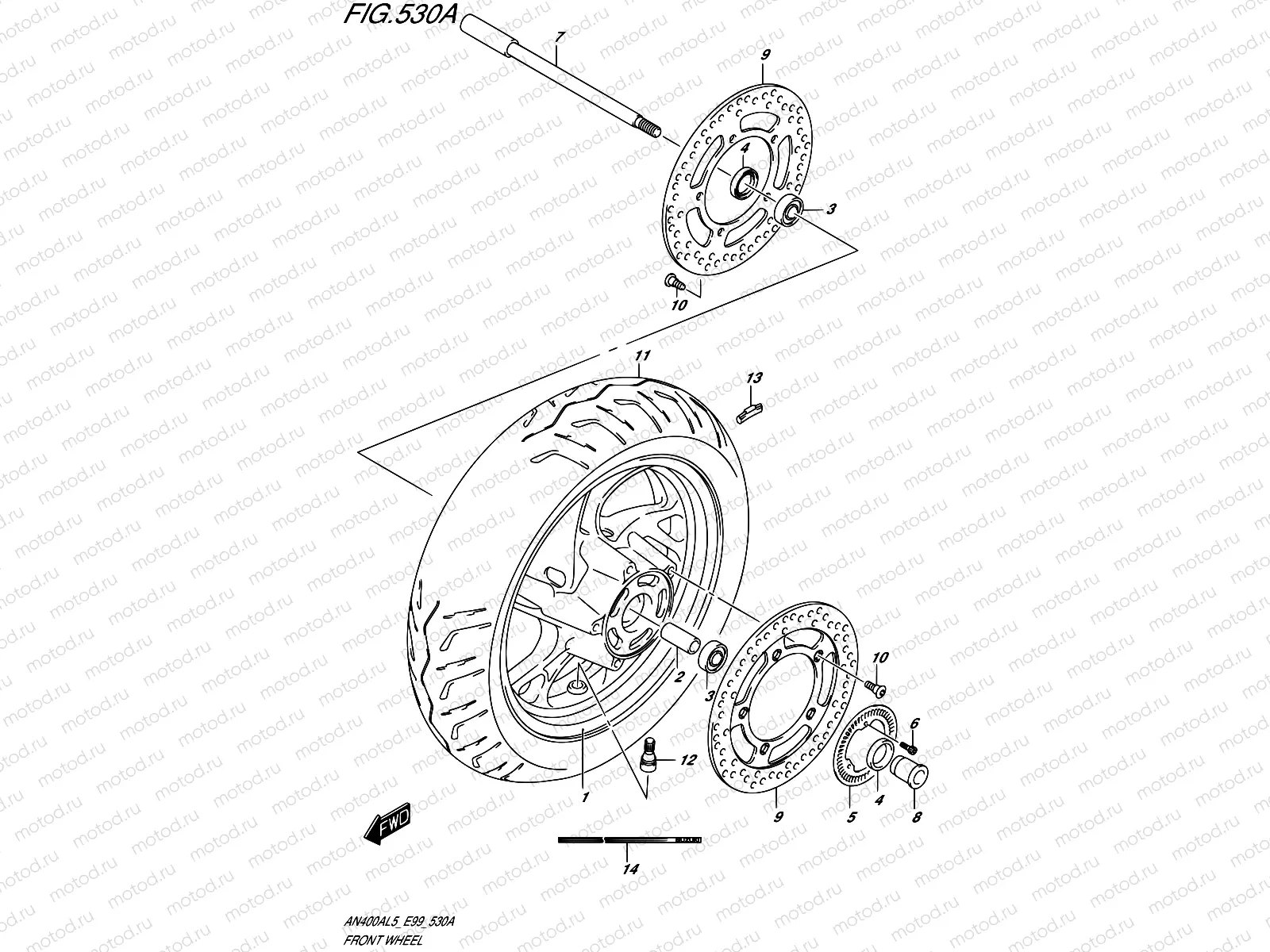 530A - FRONT WHEEL (AN400AL5 E99)
