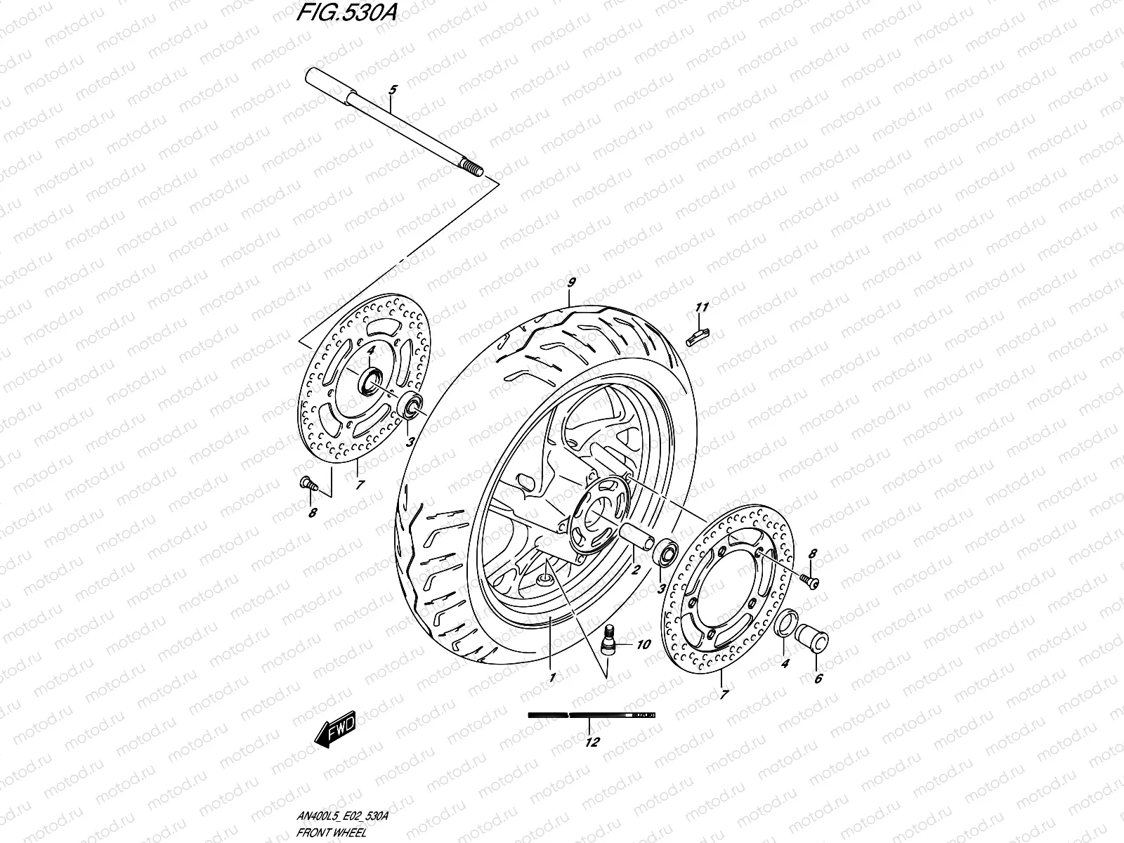 530A - FRONT WHEEL (AN400L5 E19)