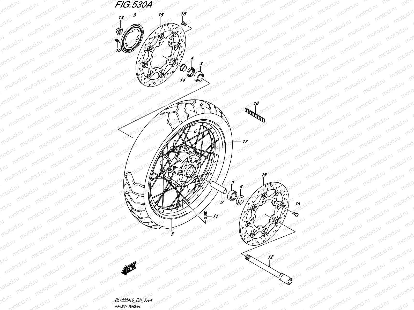530A - FRONT WHEEL (DL1000XAL9 E21)