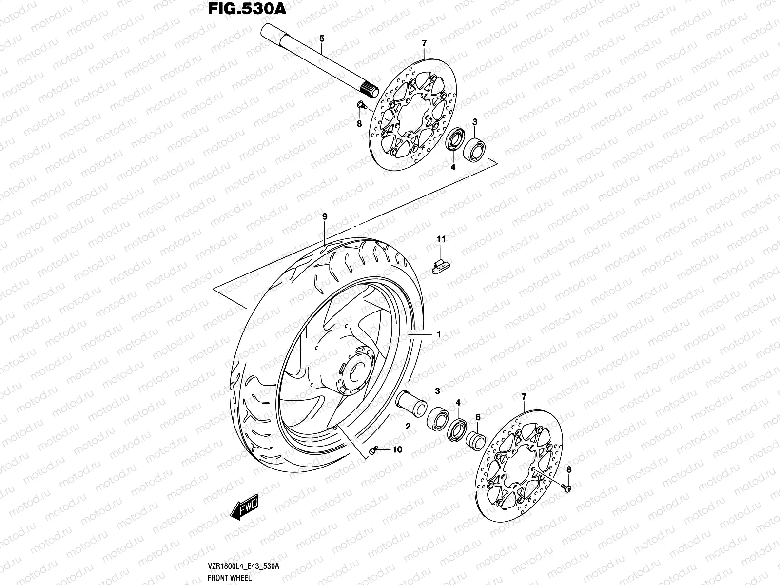 530A - FRONT WHEEL (VZR1800L4 E43)