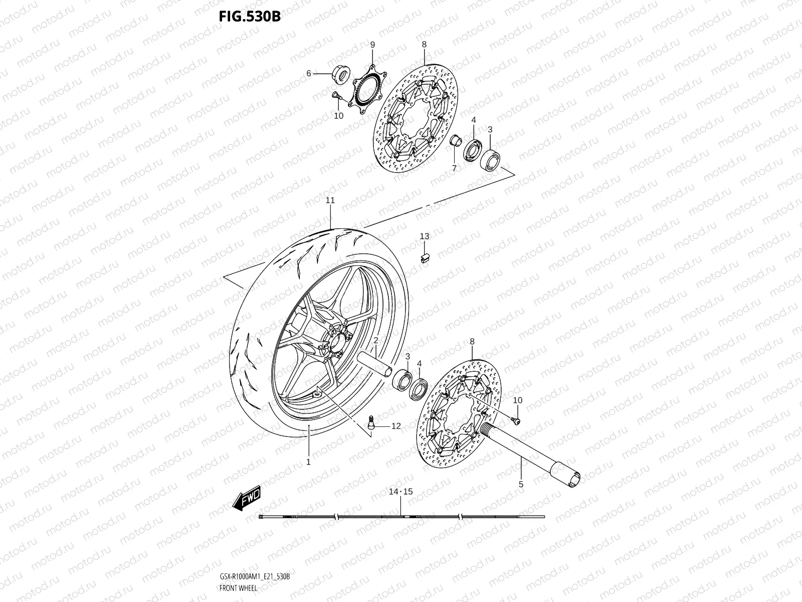 530B - FRONT WHEEL (GSX-R1000ZA,GSX-R1000RZA)