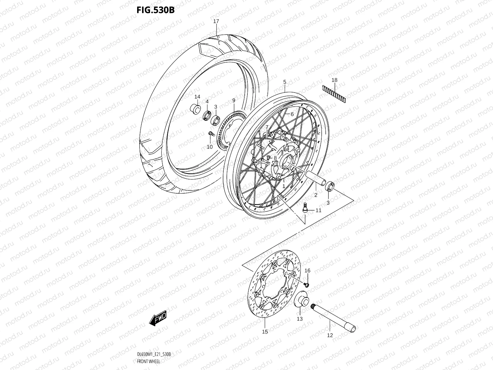 530B - FRONT WHEEL XT