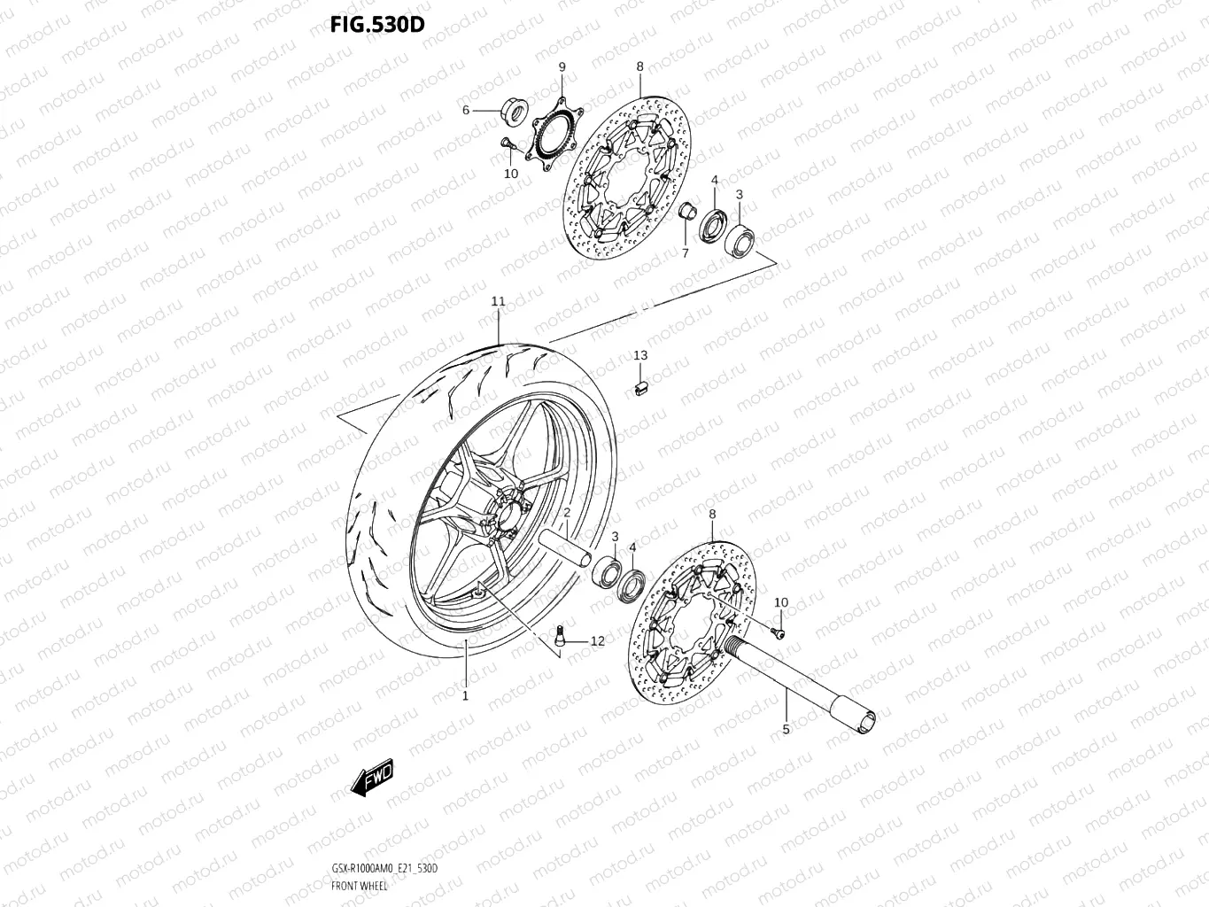 530D - FRONT WHEEL (GSX-R1000RZA)