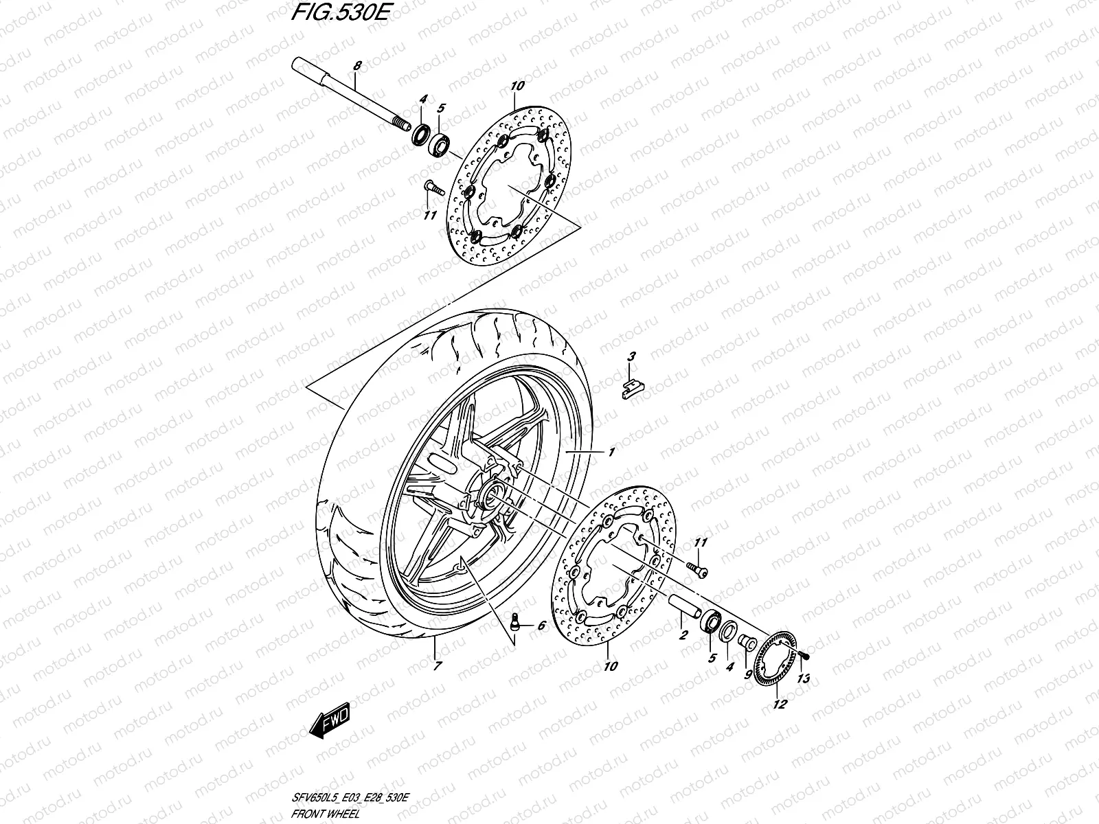 530E - FRONT WHEEL (SFV650AL5 E33)