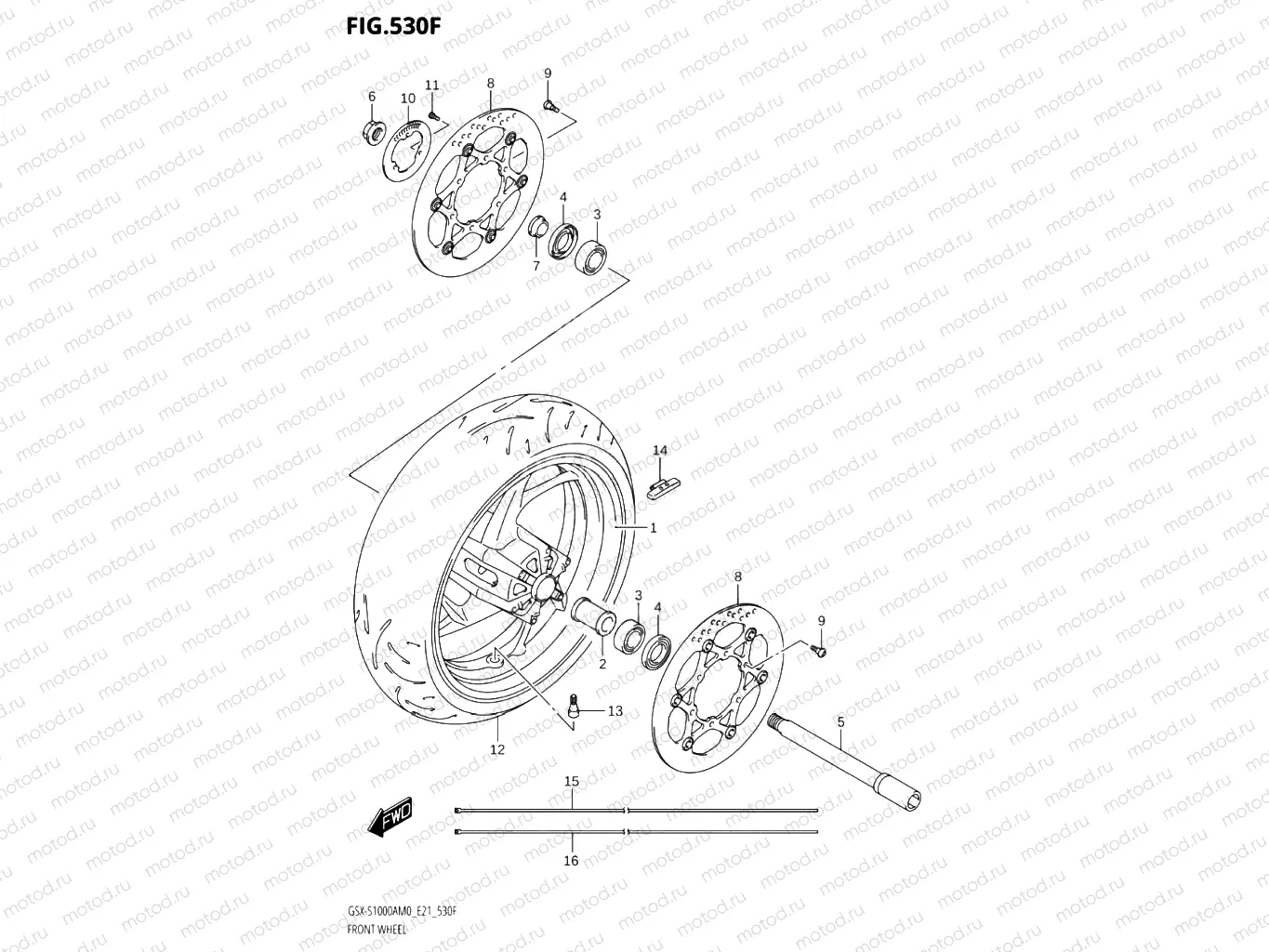 530F - FRONT WHEEL (GSX-S1000ZA,GSX-S1000ZAUF)