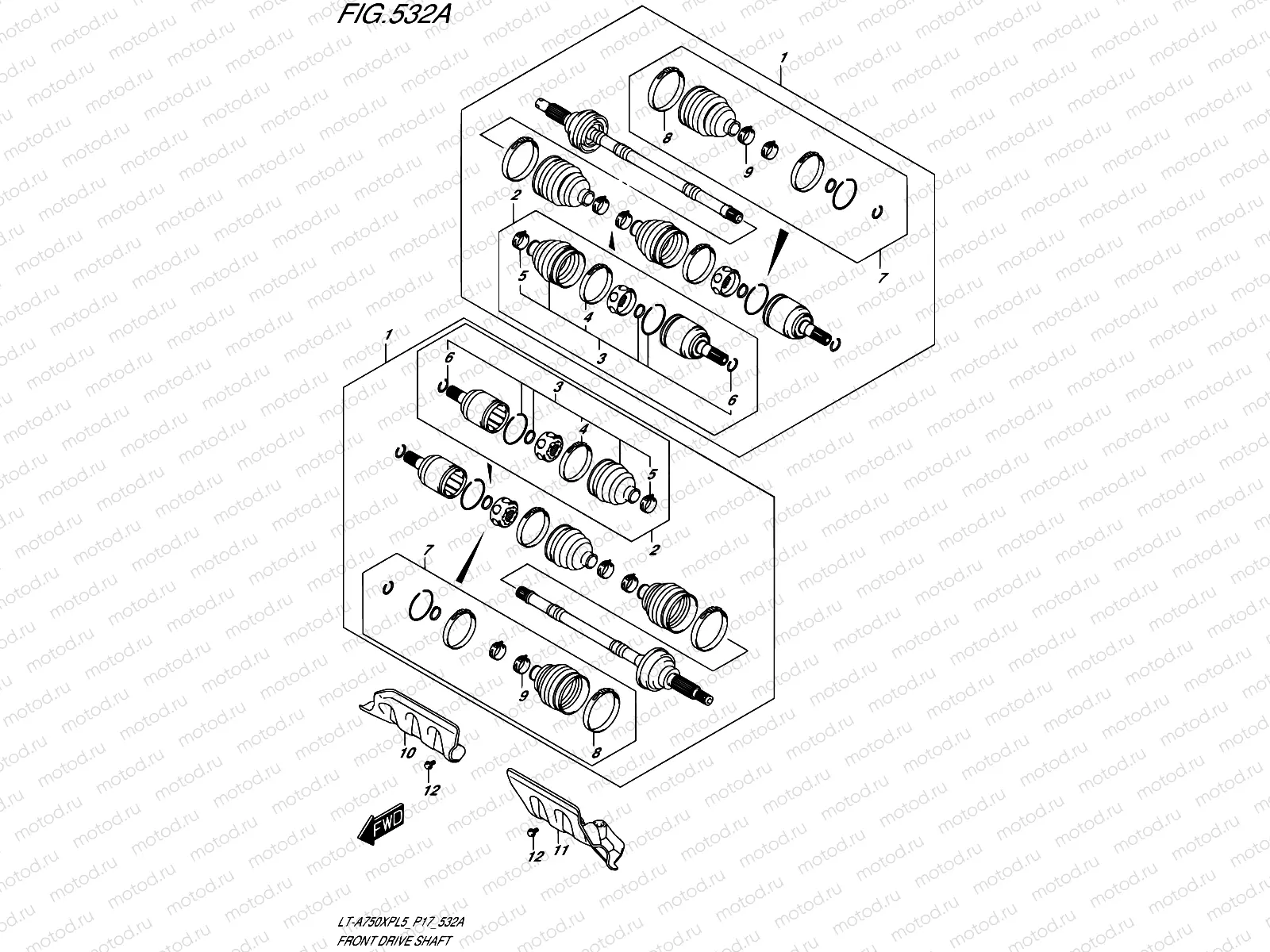 532A - FRONT DRIVE SHAFT