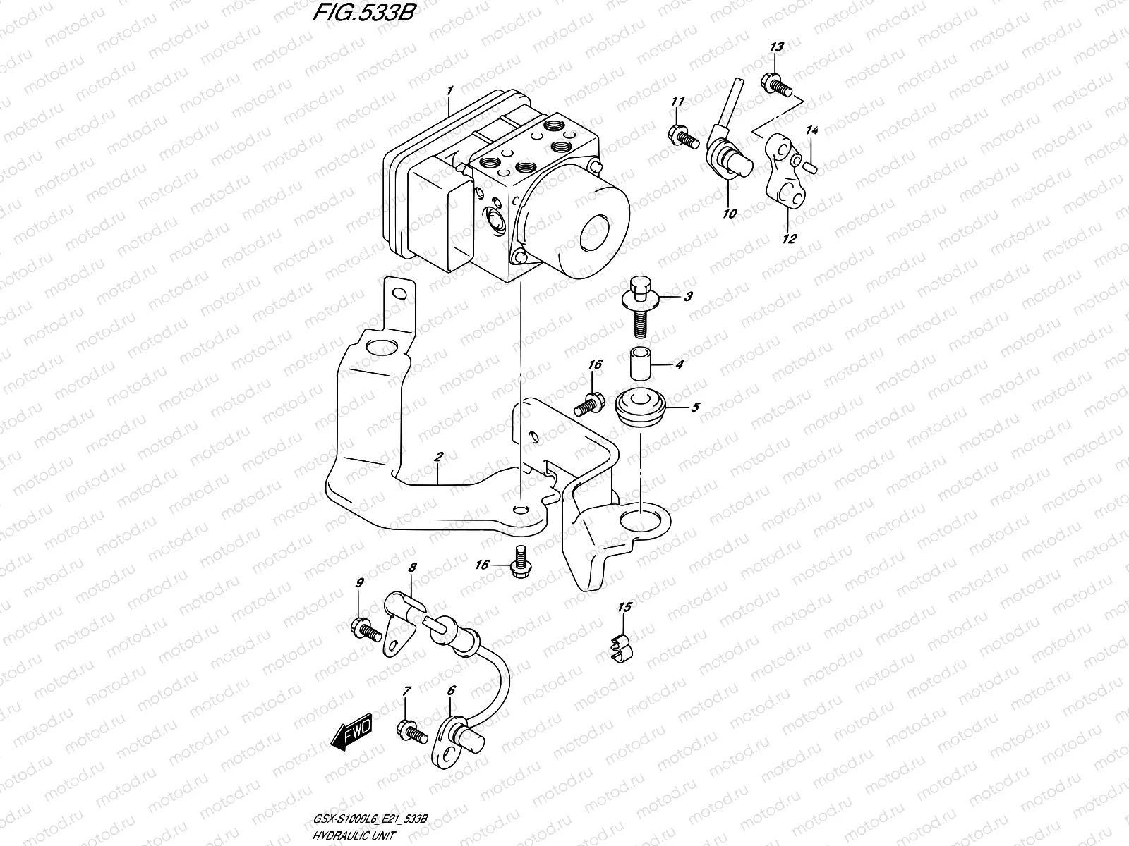533B - HYDRAULIC UNIT (GSX-S1000AUFL6 E21)