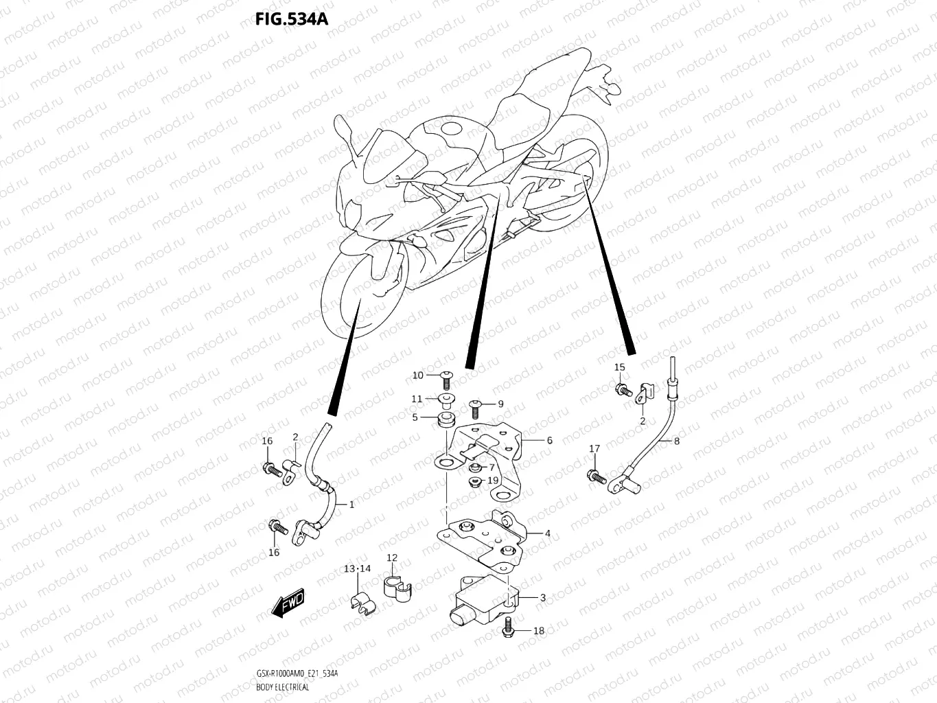534A - BODY ELECTRICAL (GSX-R1000A)