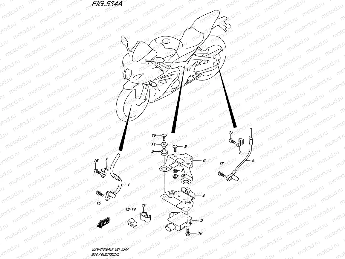 534A - BODY ELECTRICAL (GSX-R1000AL8 E21)