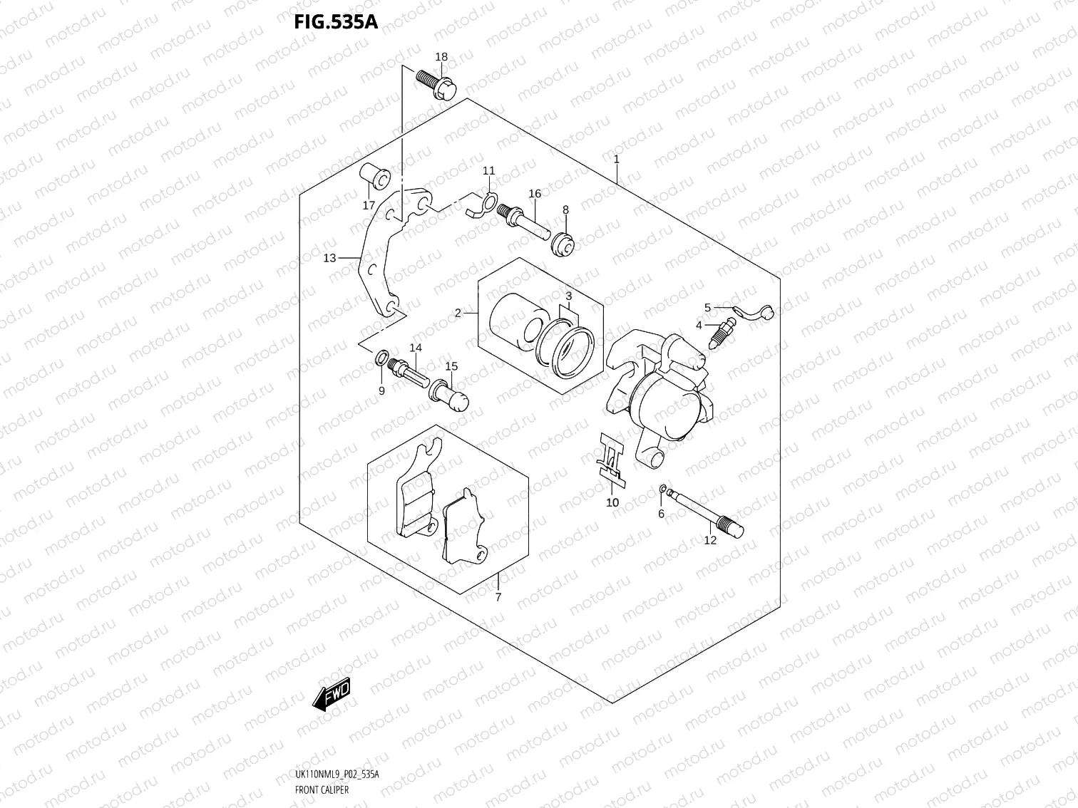 535A - FRONT CALIPER