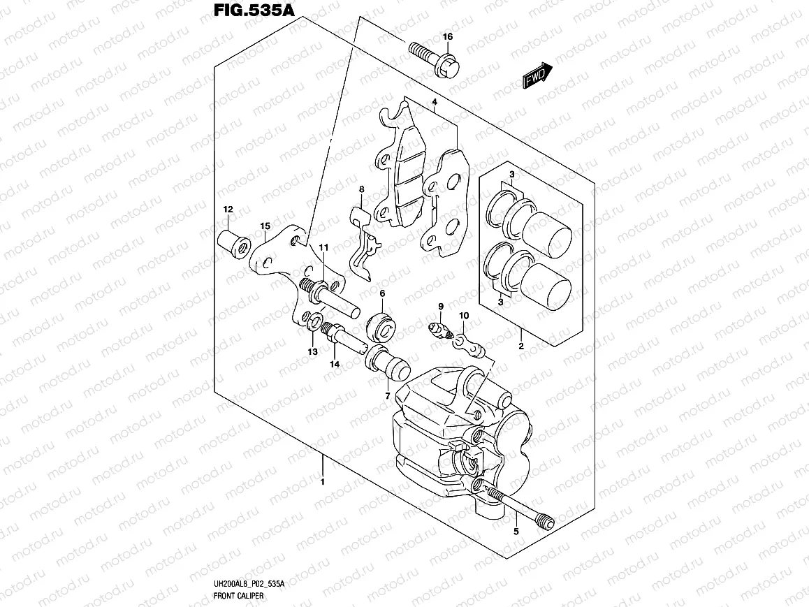 535A - FRONT CALIPER
