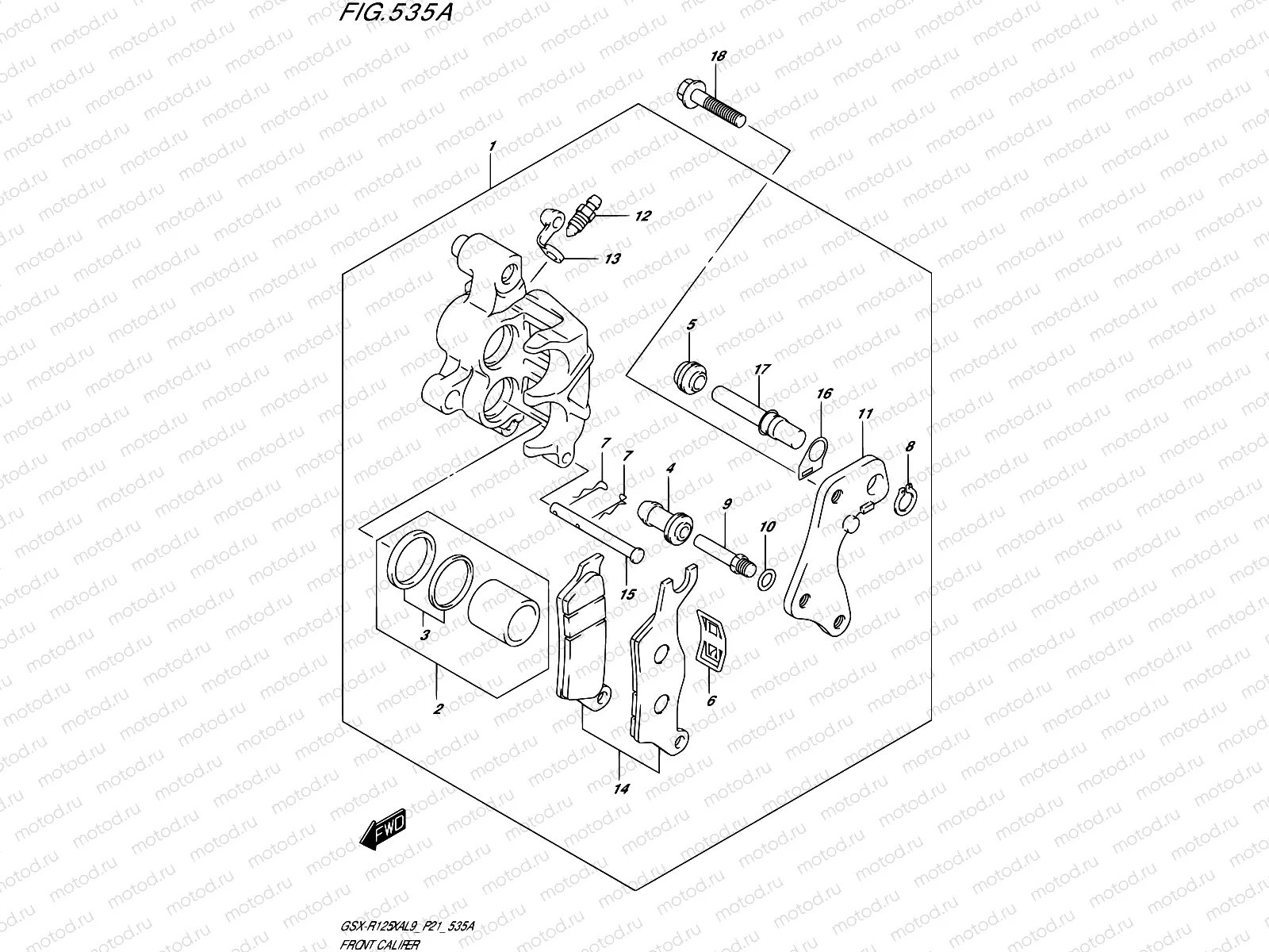 535A - FRONT CALIPER