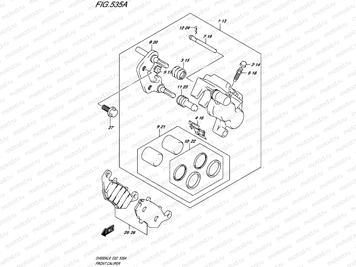 535A - FRONT CALIPER