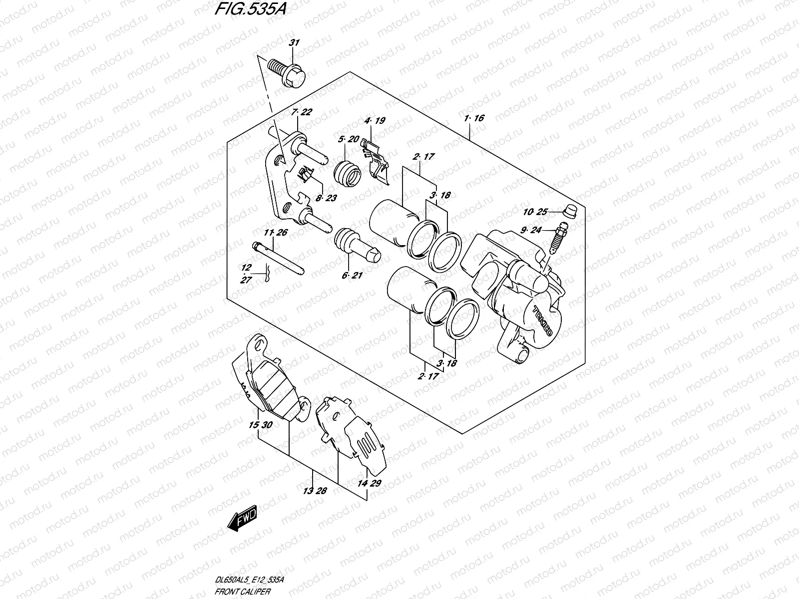 535A - FRONT CALIPER
