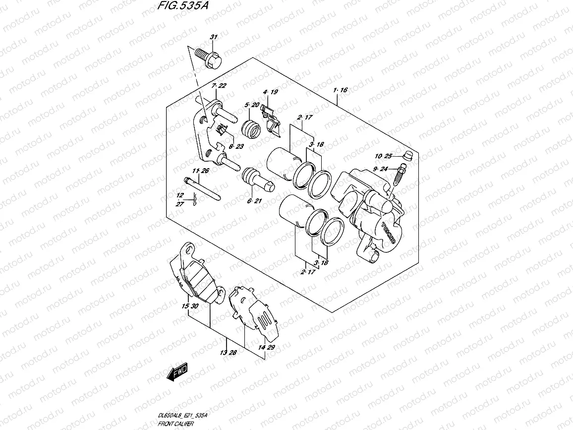 535A - FRONT CALIPER
