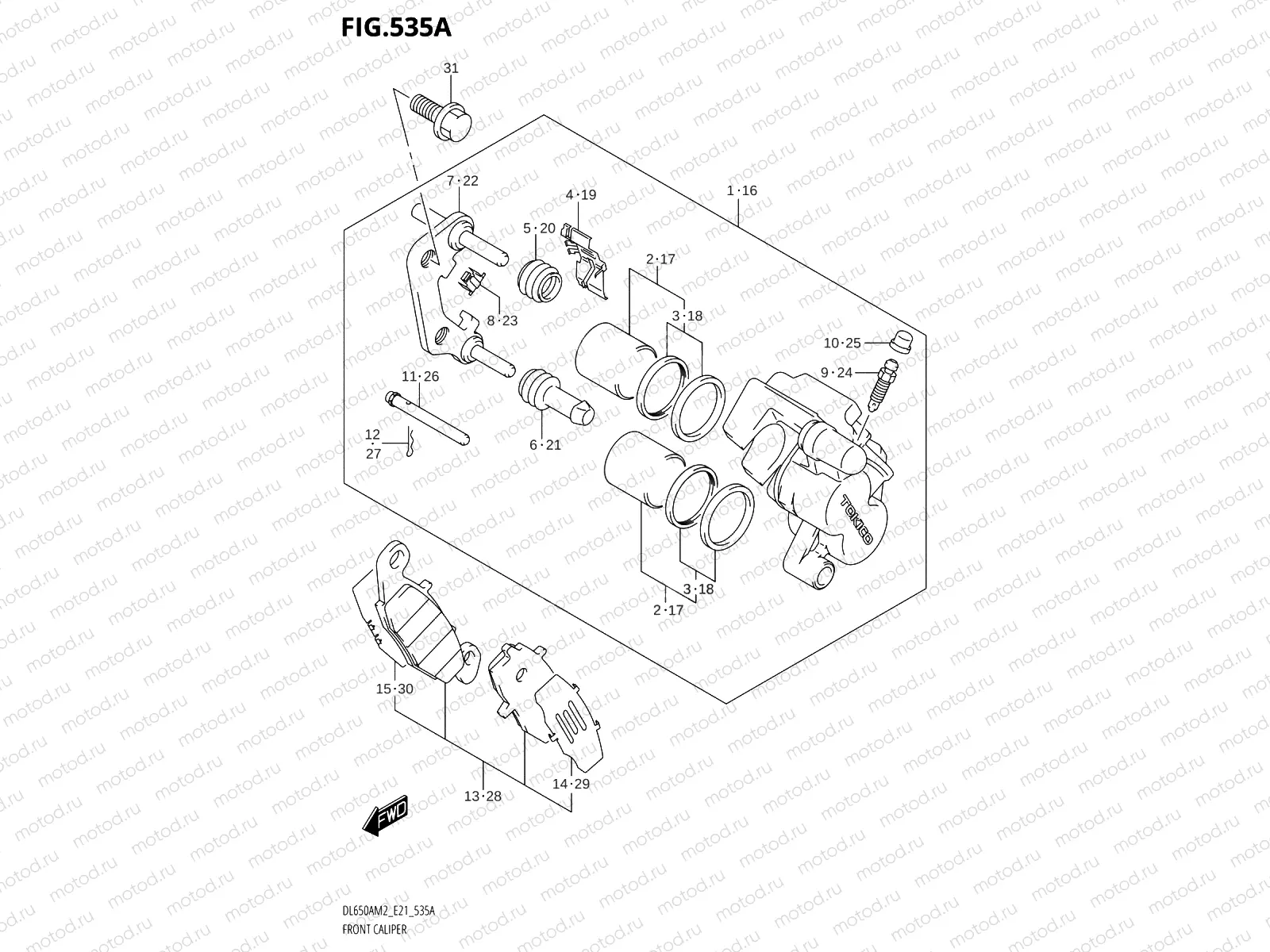 535A - FRONT CALIPER