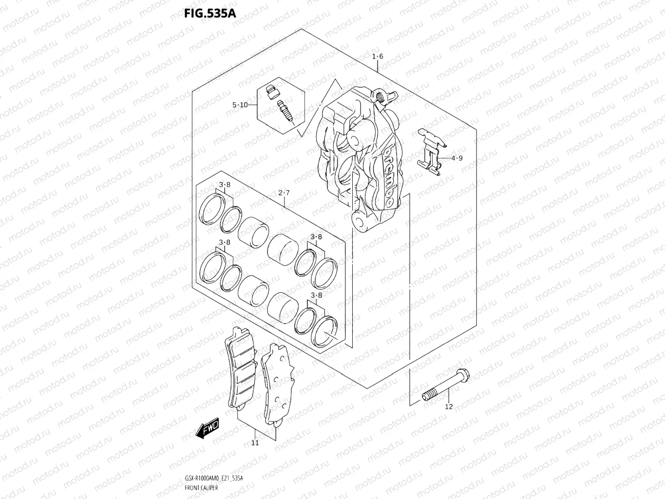 535A - FRONT CALIPER