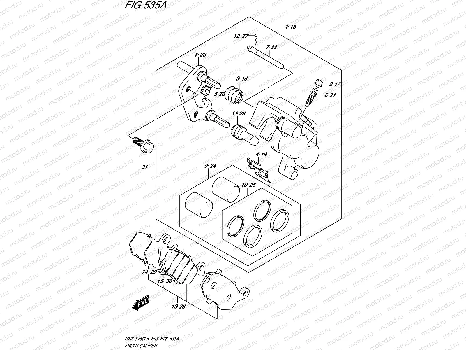 535A - FRONT CALIPER