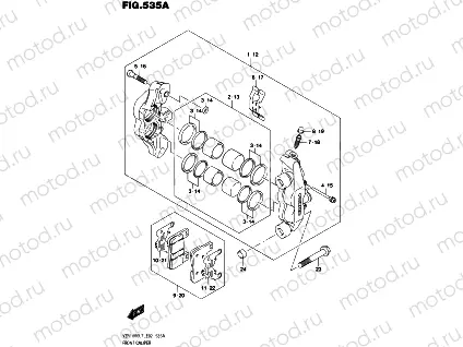 535A - FRONT CALIPER (VZR1800L7 E19)