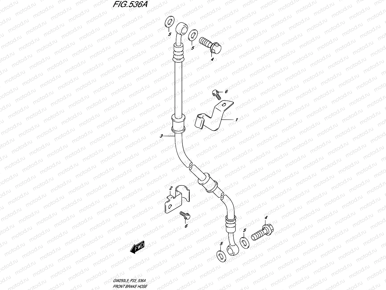 536A - FRONT BRAKE HOSE