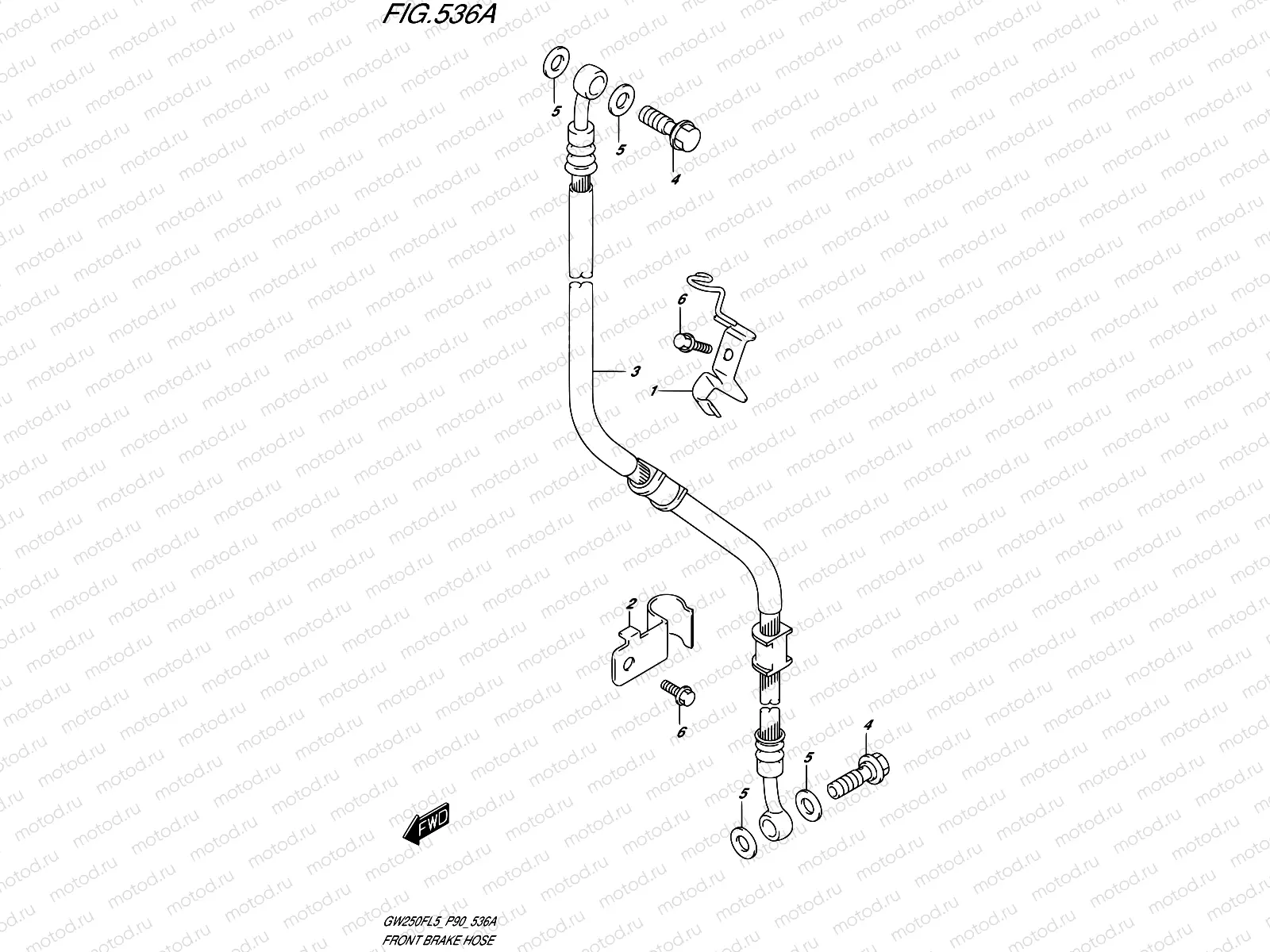 536A - FRONT BRAKE HOSE