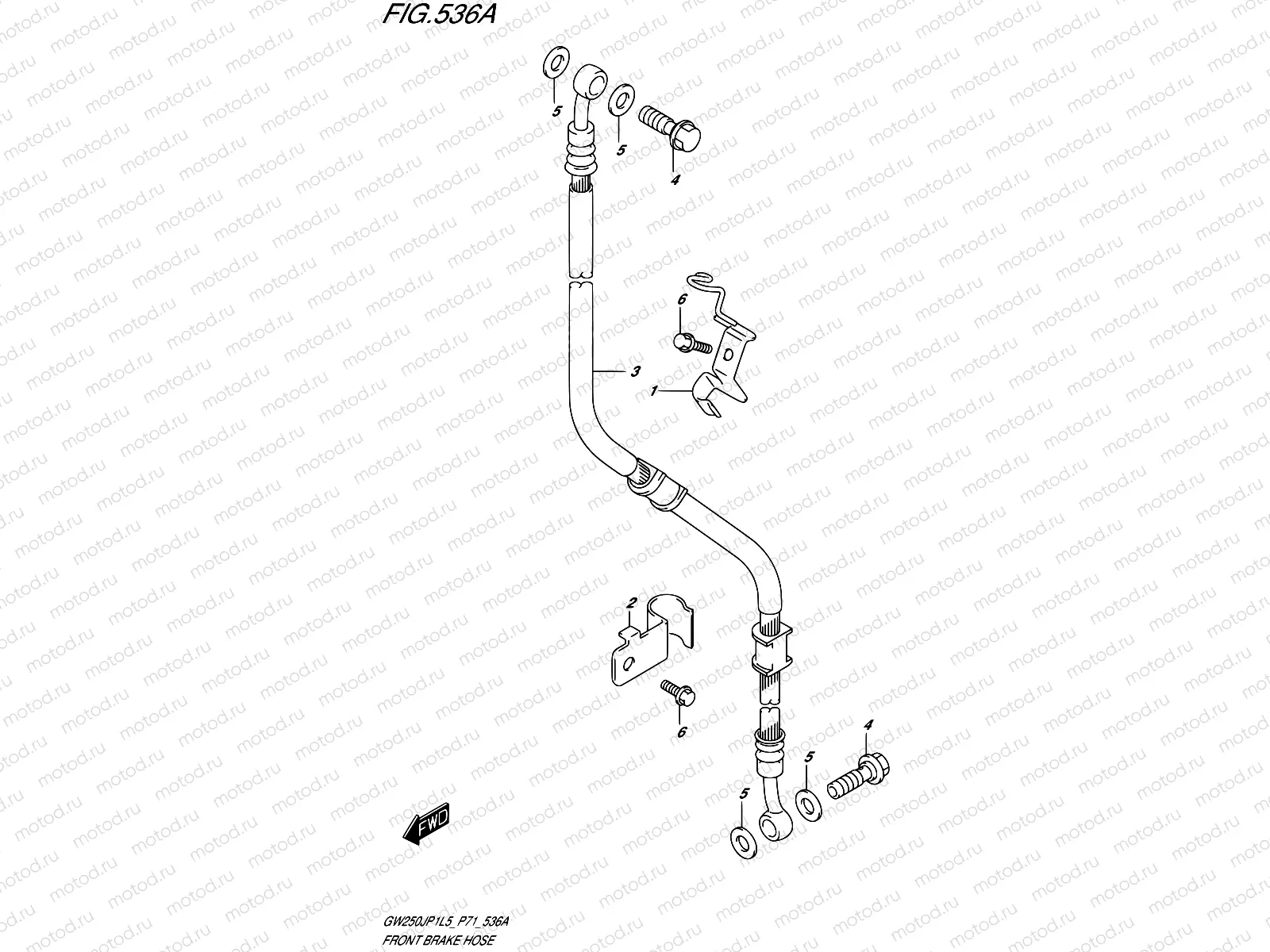 536A - FRONT BRAKE HOSE