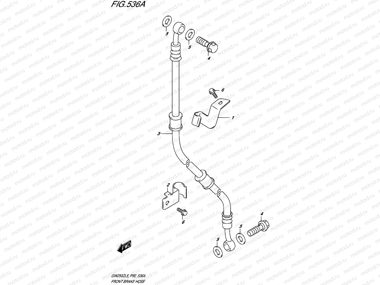 536A - FRONT BRAKE HOSE