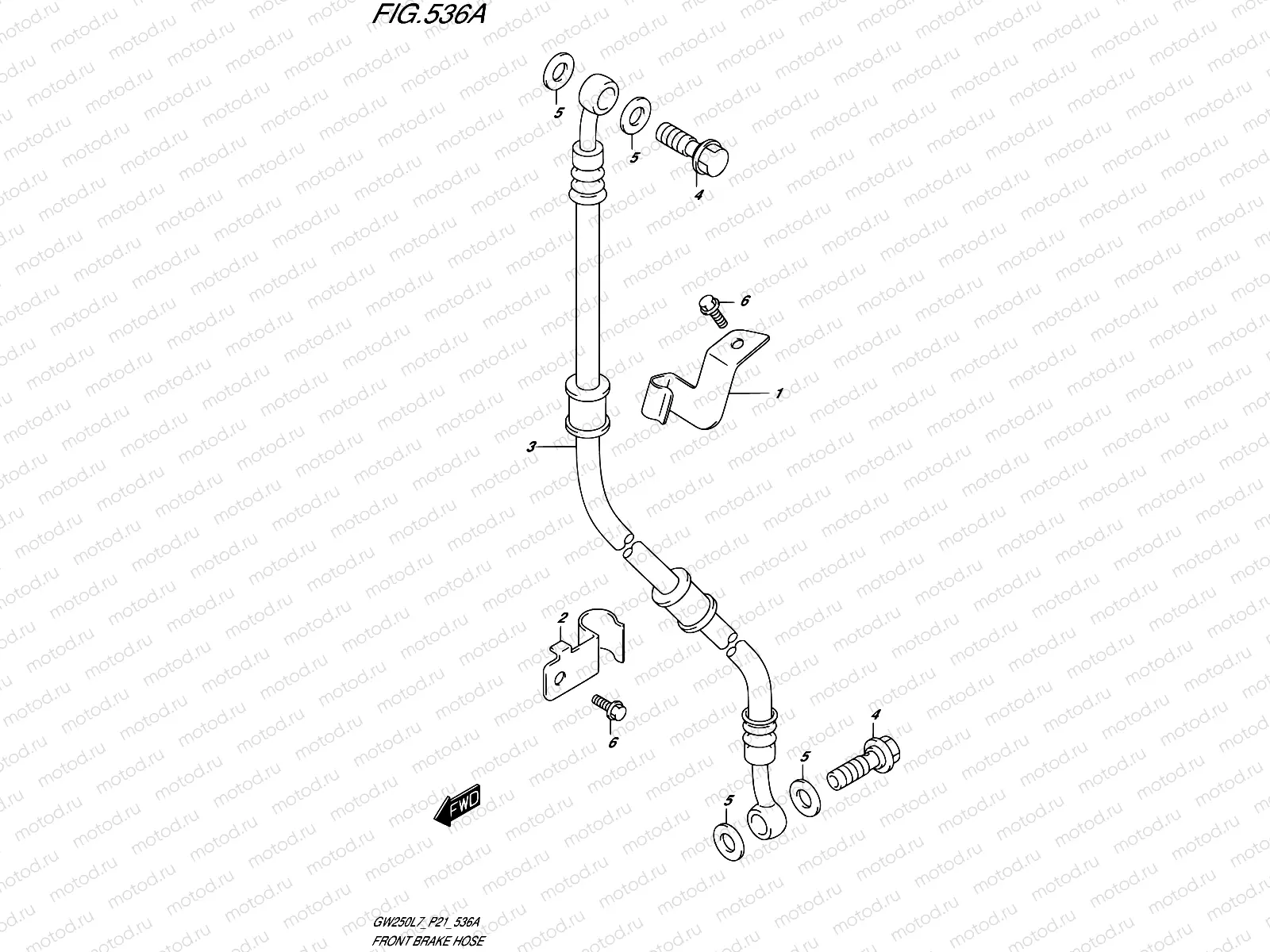 536A - FRONT BRAKE HOSE