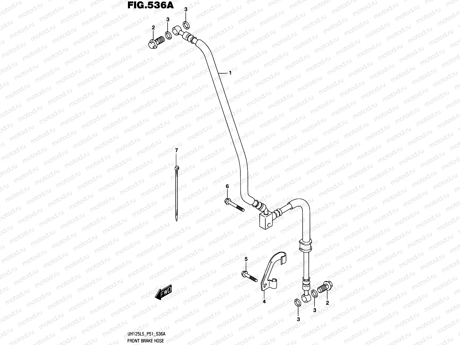 536A - FRONT BRAKE HOSE