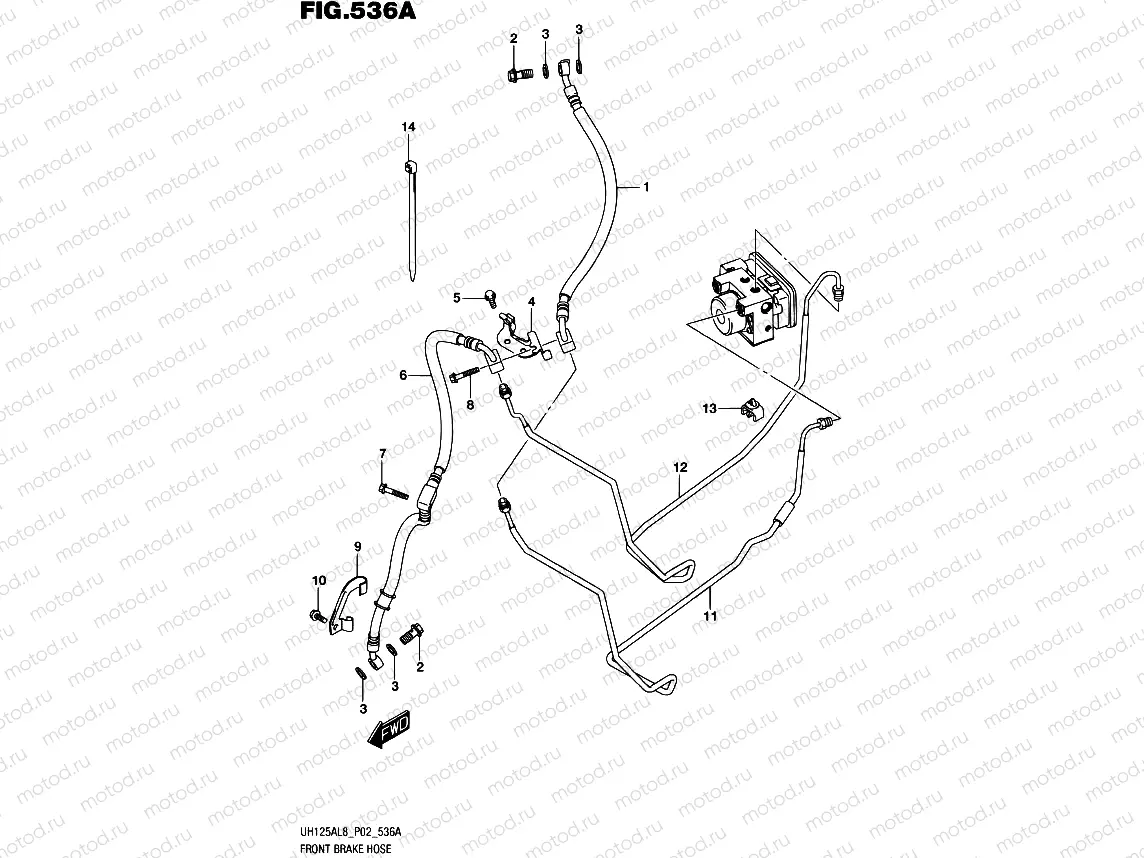 536A - FRONT BRAKE HOSE