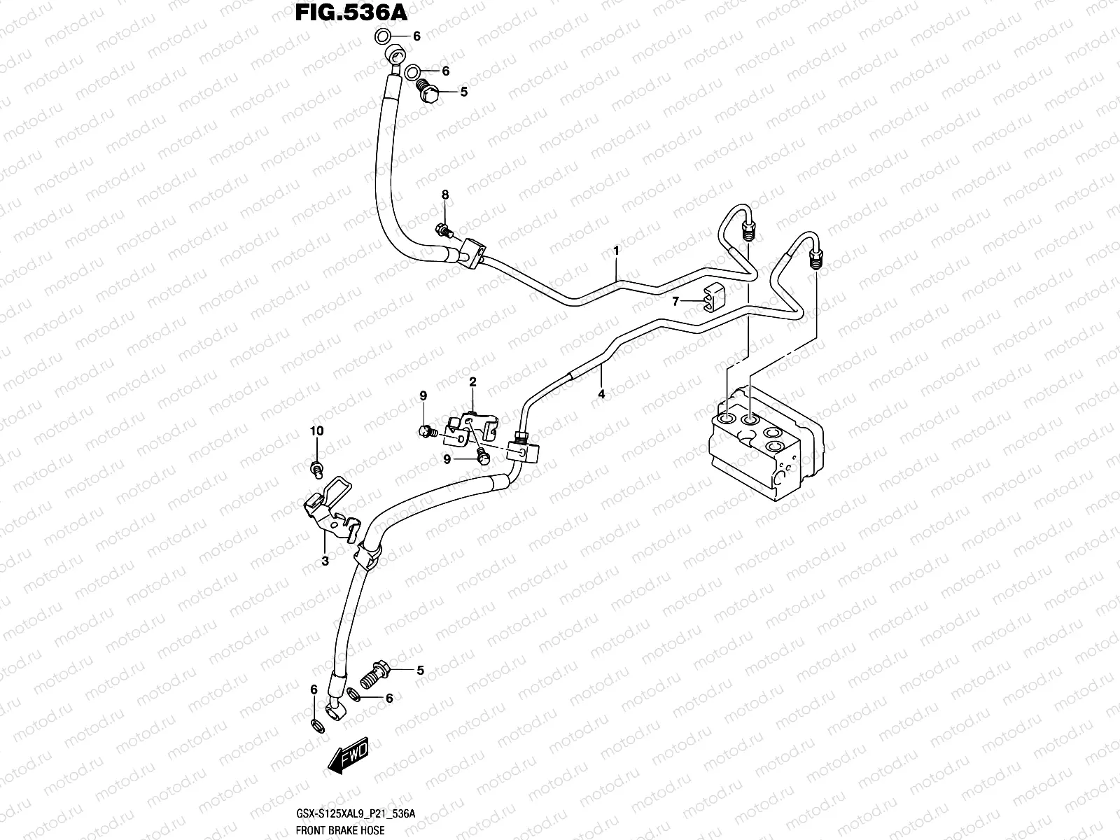 536A - FRONT BRAKE HOSE