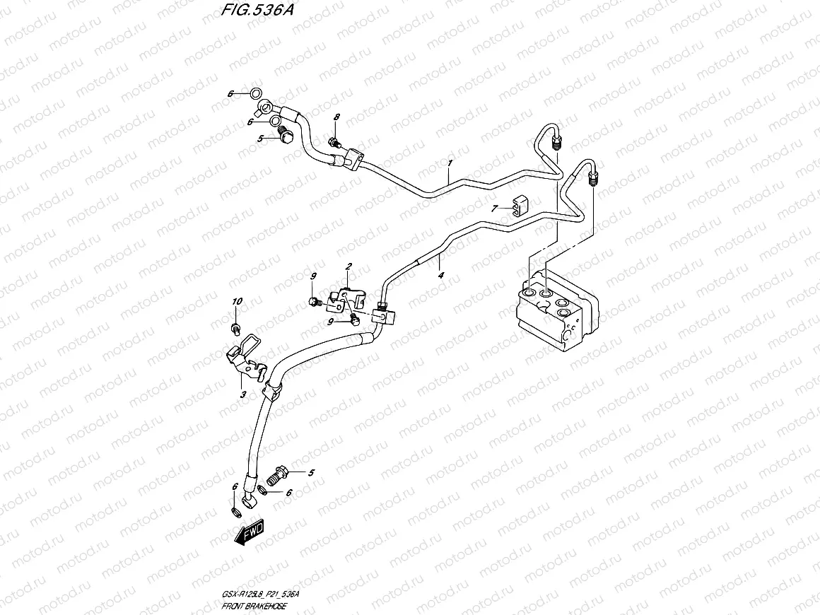 536A - FRONT BRAKE HOSE