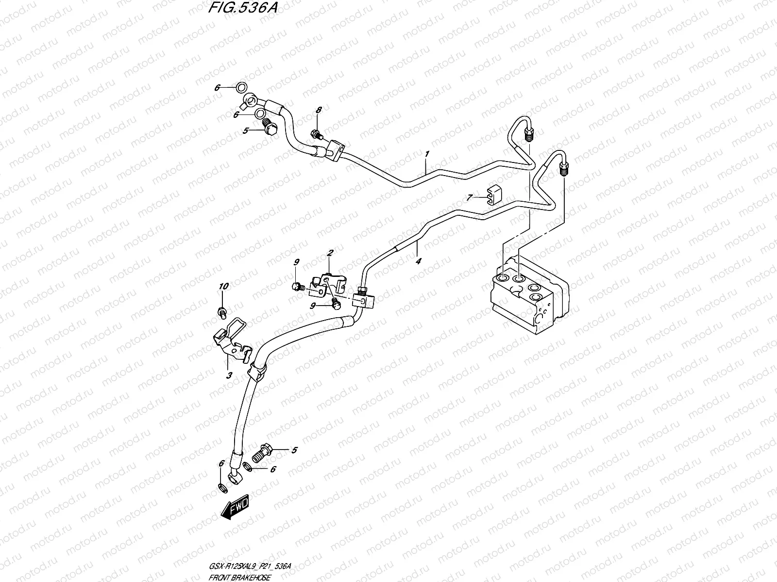 536A - FRONT BRAKE HOSE