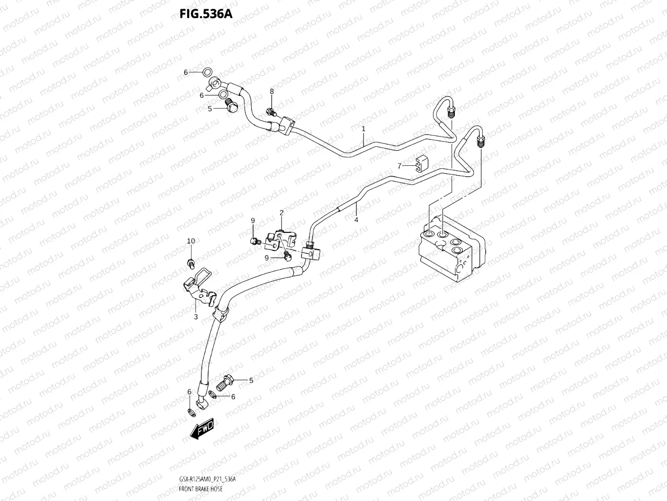 536A - FRONT BRAKE HOSE
