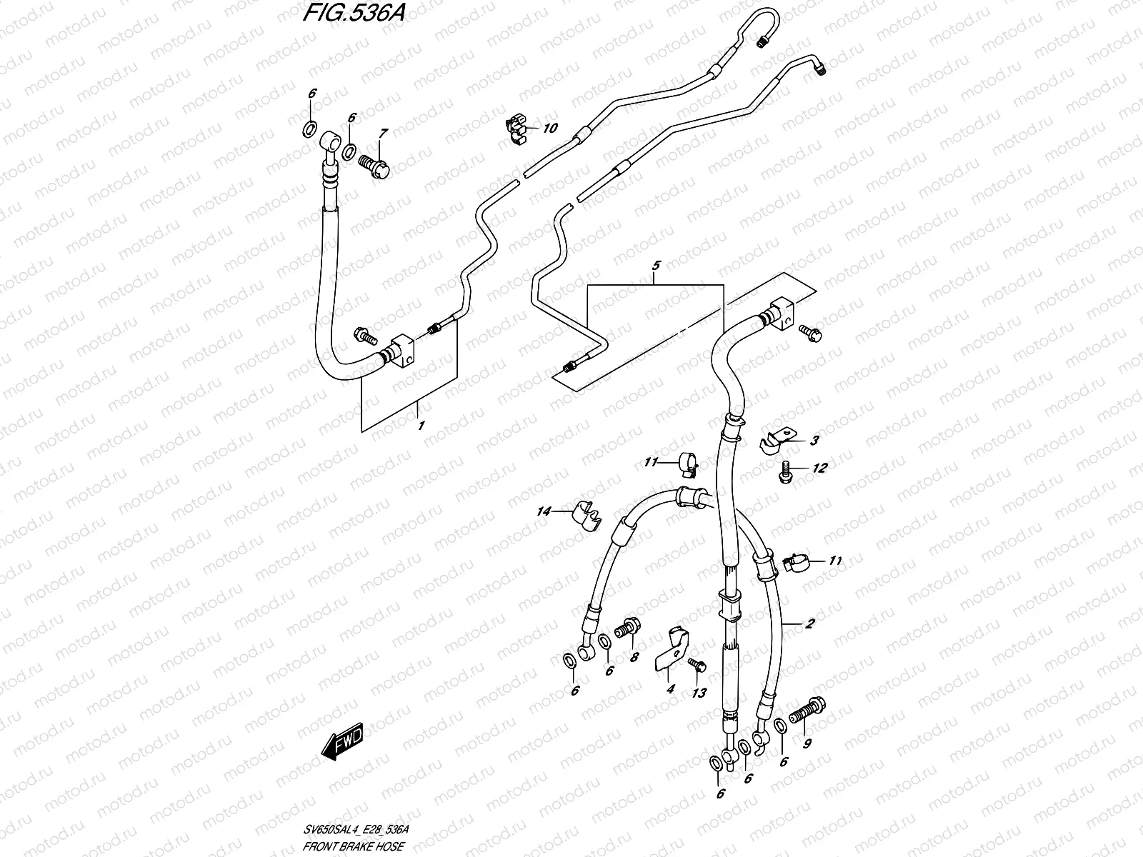 536A - FRONT BRAKE HOSE
