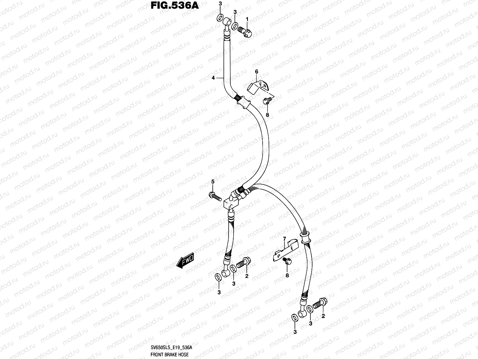 536A - FRONT BRAKE HOSE