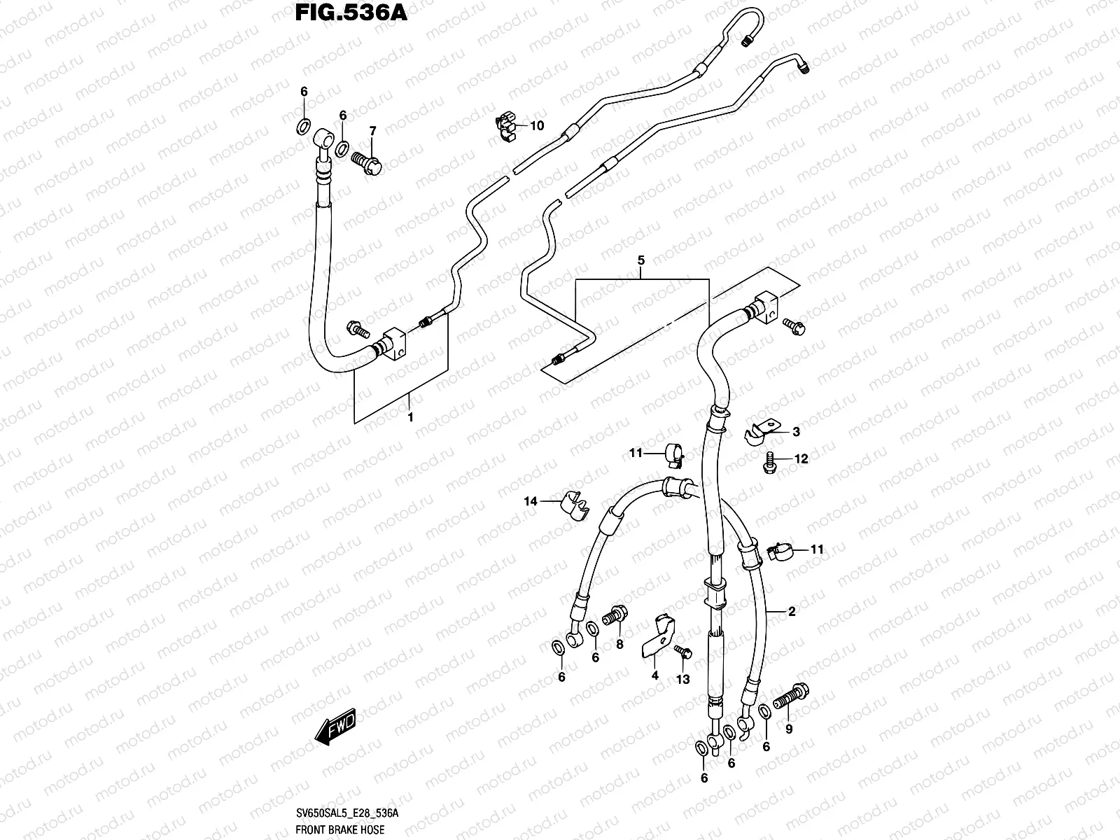 536A - FRONT BRAKE HOSE