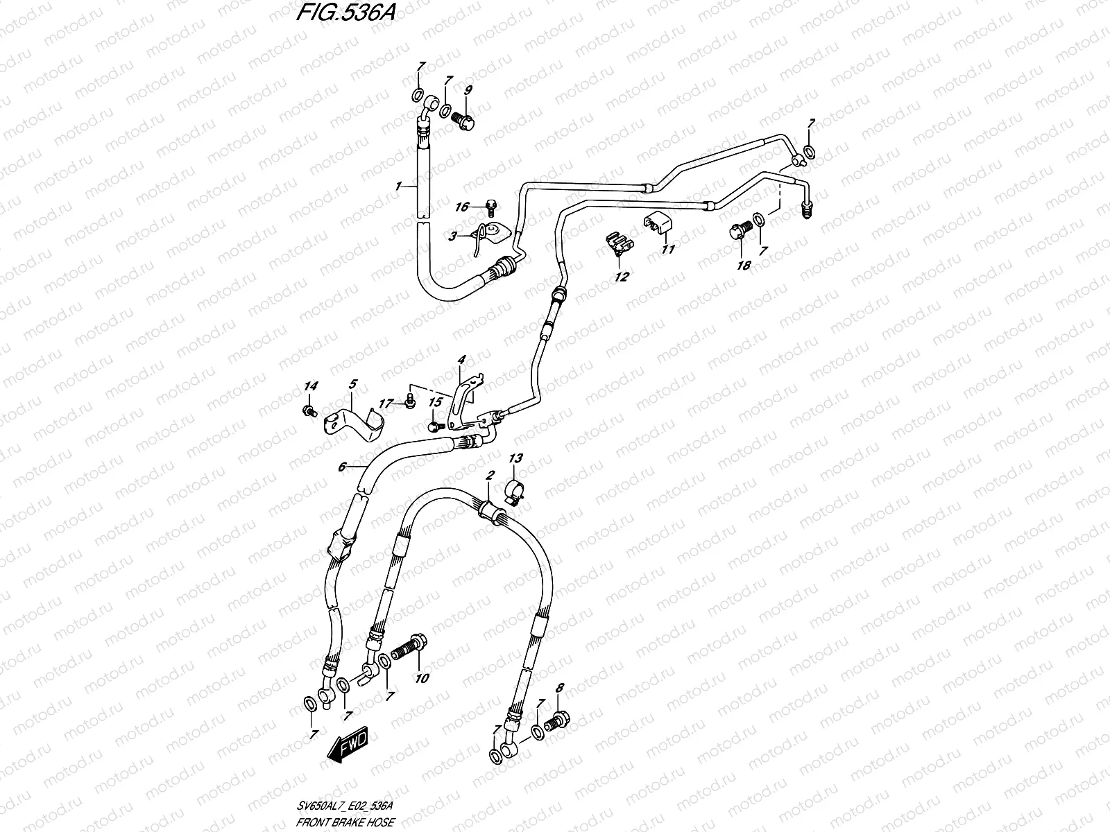 536A - FRONT BRAKE HOSE