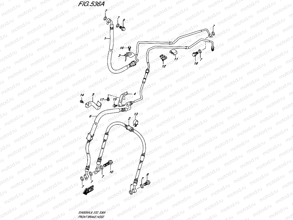 536A - FRONT BRAKE HOSE