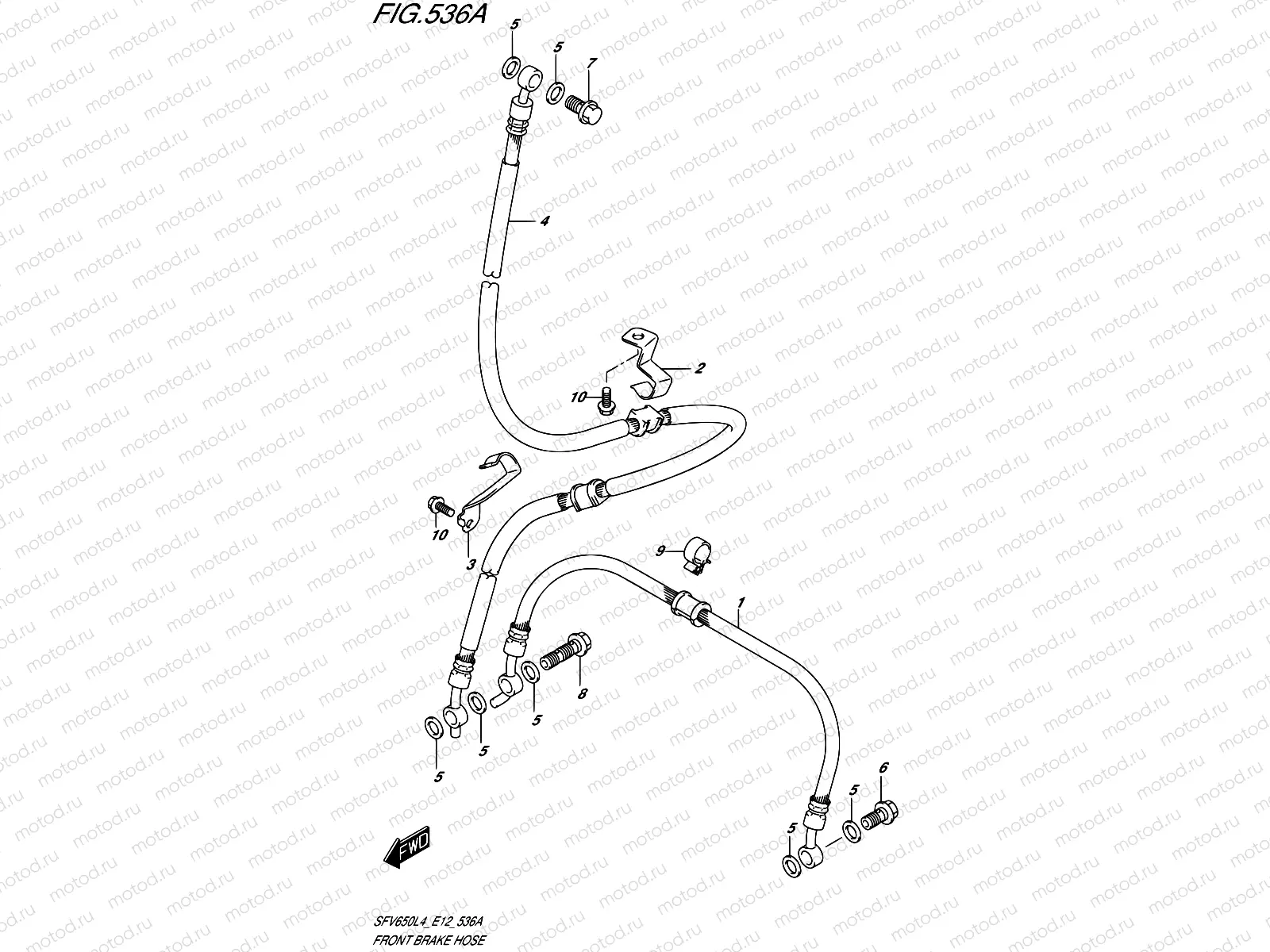 536A - FRONT BRAKE HOSE