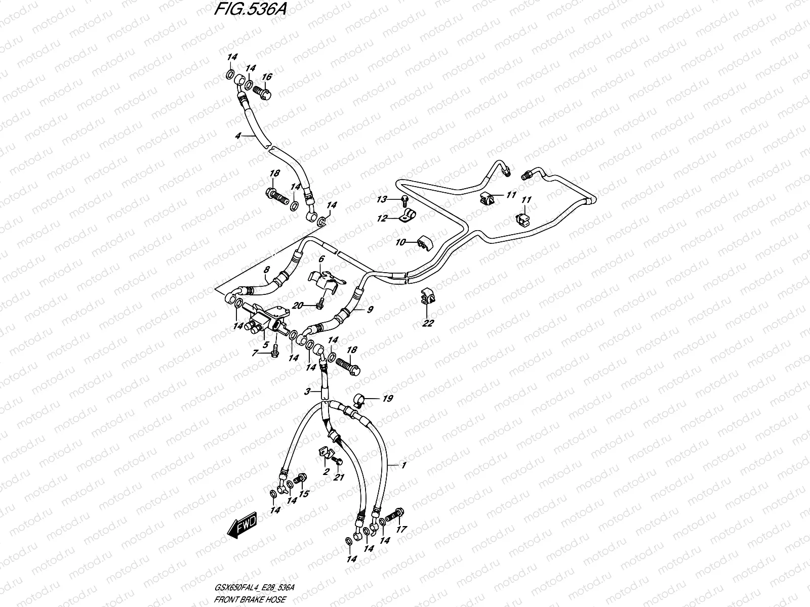 536A - FRONT BRAKE HOSE