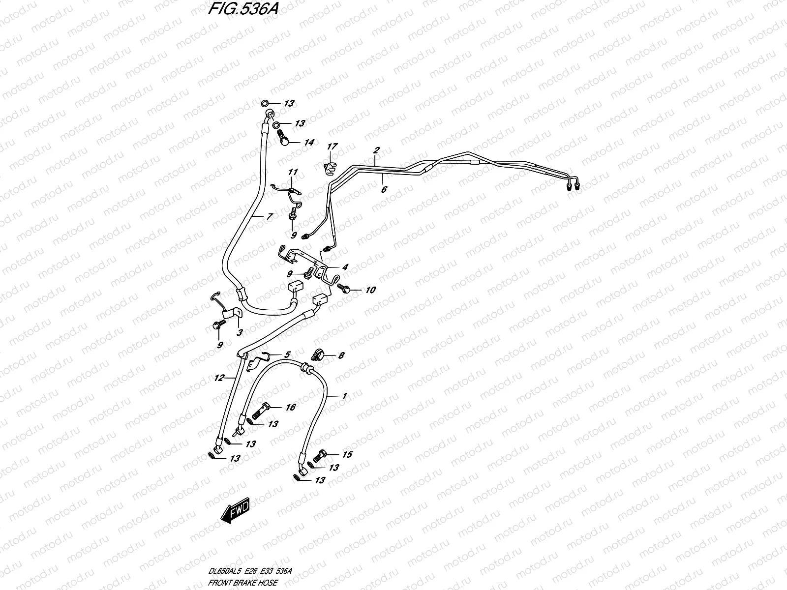 536A - FRONT BRAKE HOSE
