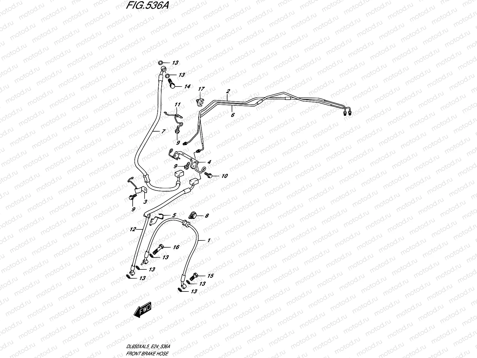 536A - FRONT BRAKE HOSE
