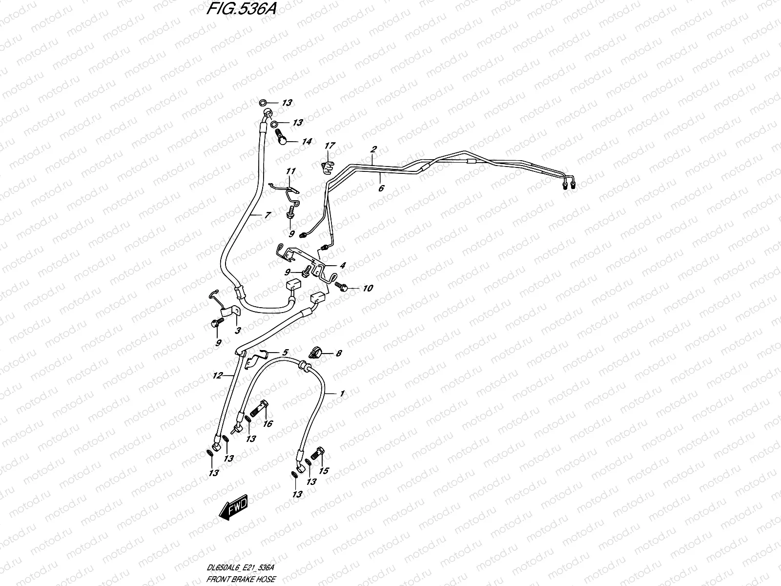 536A - FRONT BRAKE HOSE