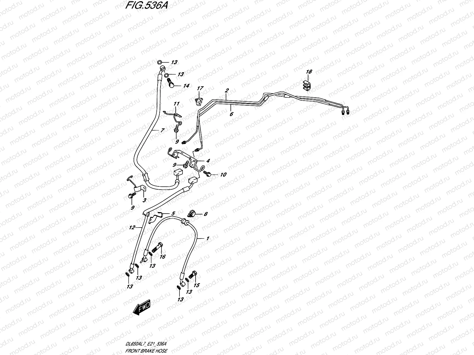 536A - FRONT BRAKE HOSE