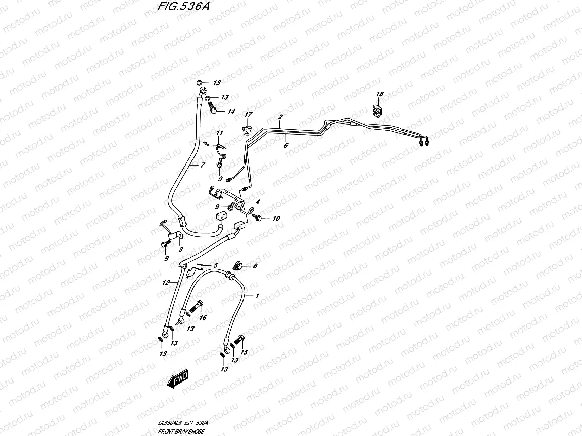 536A - FRONT BRAKE HOSE