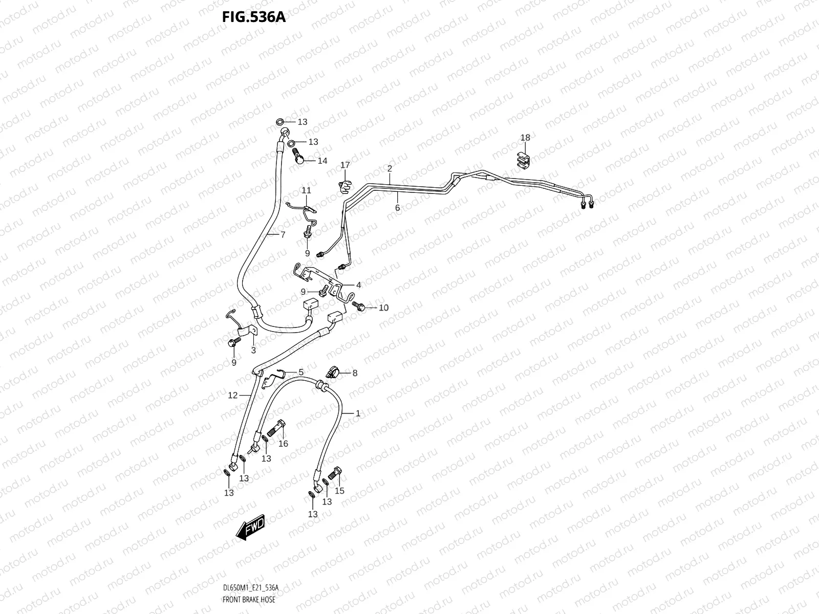 536A - FRONT BRAKE HOSE