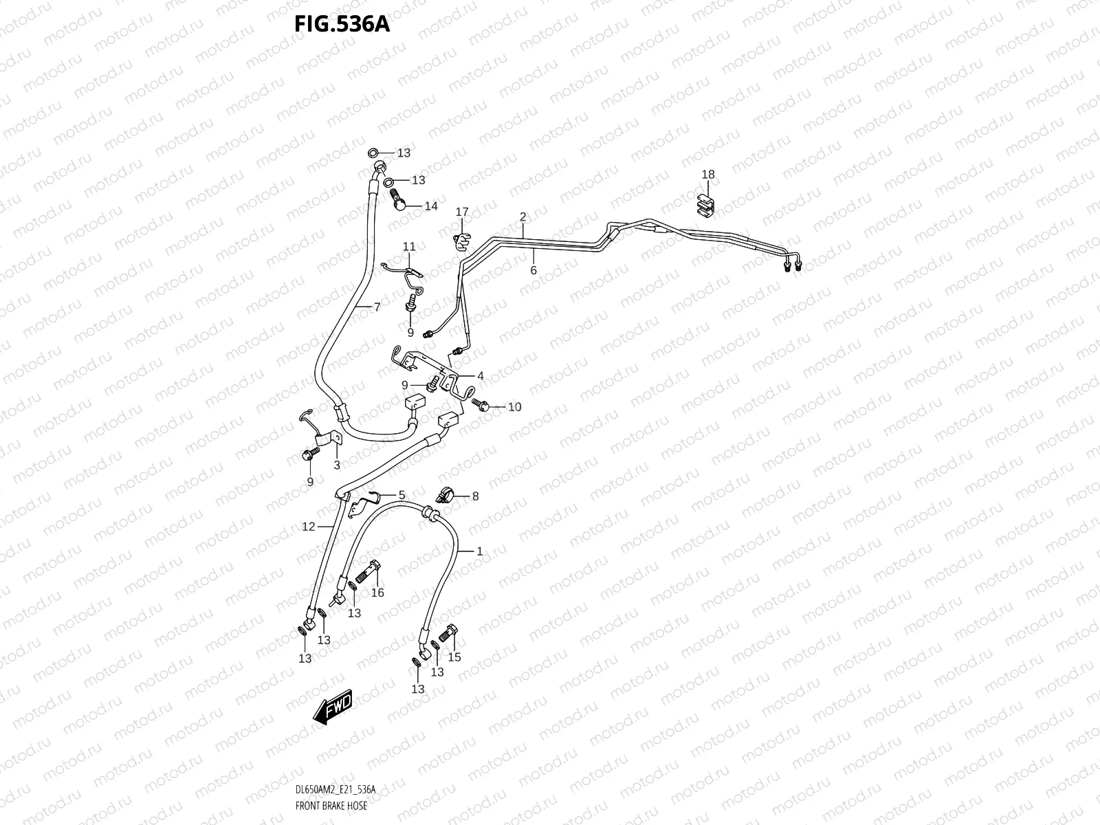 536A - FRONT BRAKE HOSE