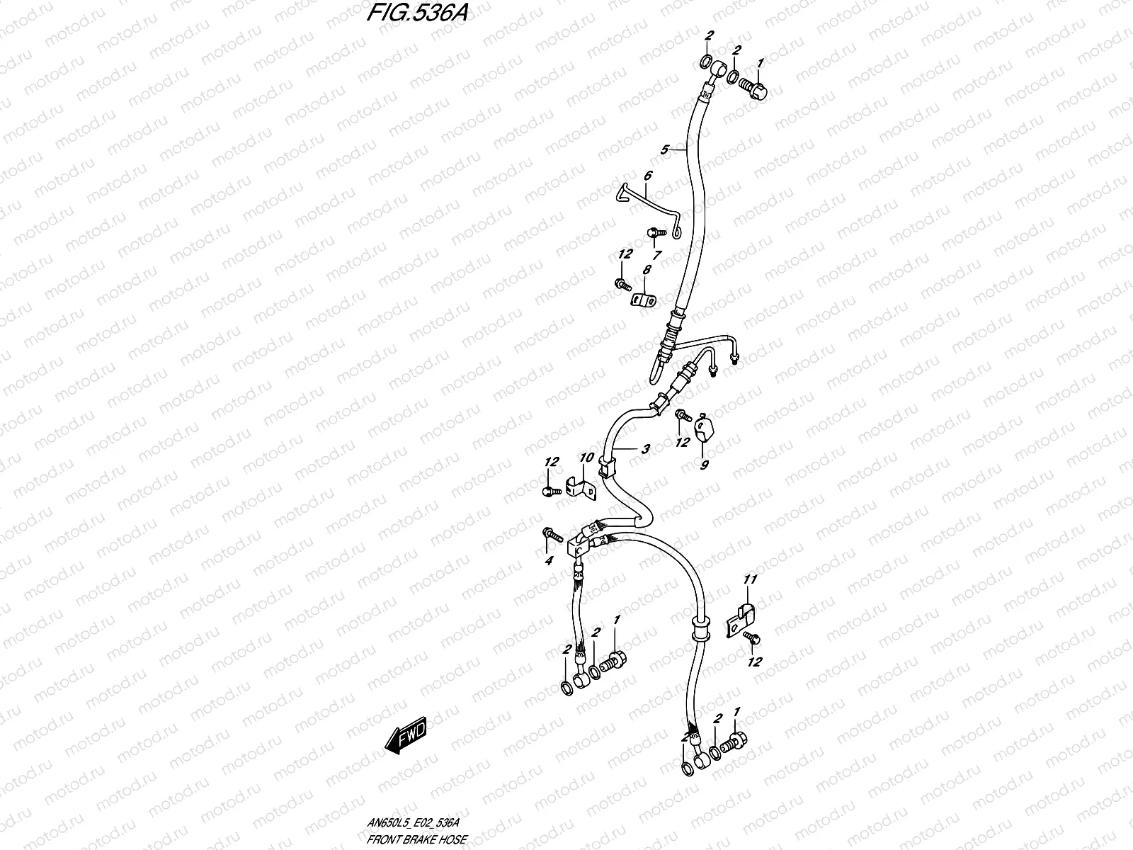 536A - FRONT BRAKE HOSE